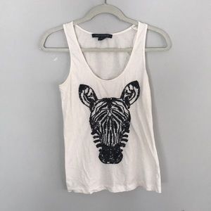 Zebra sparkly tank top